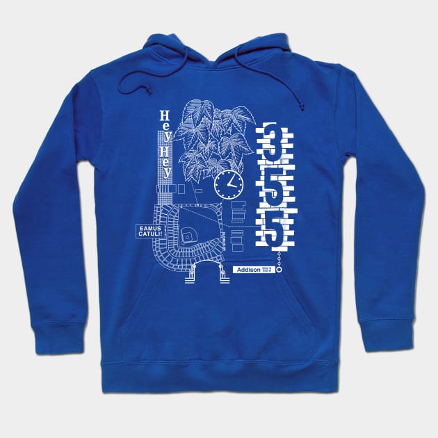 Wrigley Field - Blue Hoodie by BALLPARKLOVE